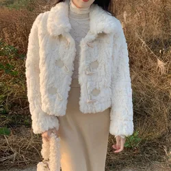 2023 Autumn and Winter New Women Imitation Fur coat Loose short Lamb Wool outcoat Thick Warm outwear Fashion Slimming Top
