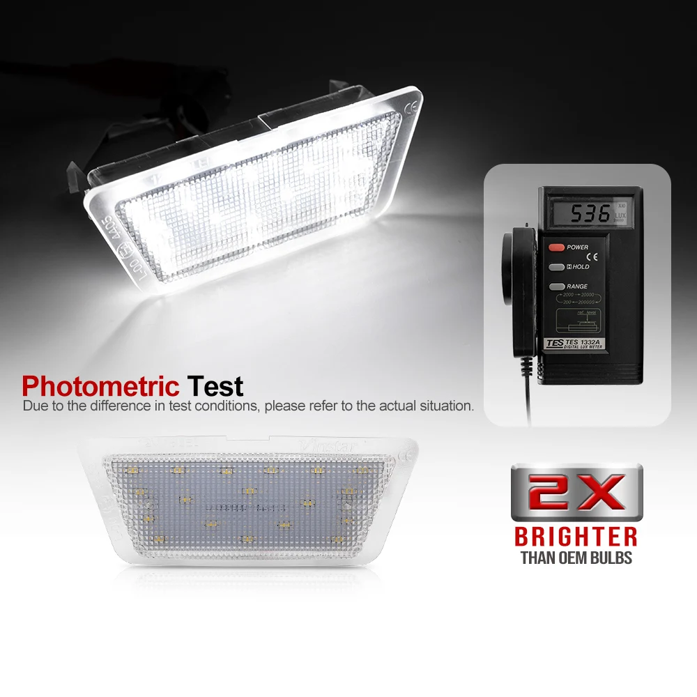 مصباح لوحة ترخيص SMD خالي من الأخطاء ، مصباح علامة وقوف السيارات ، يناسب أوبل ، فوكسهول ، أسترا جي ، صالون هاتش ،-- #2