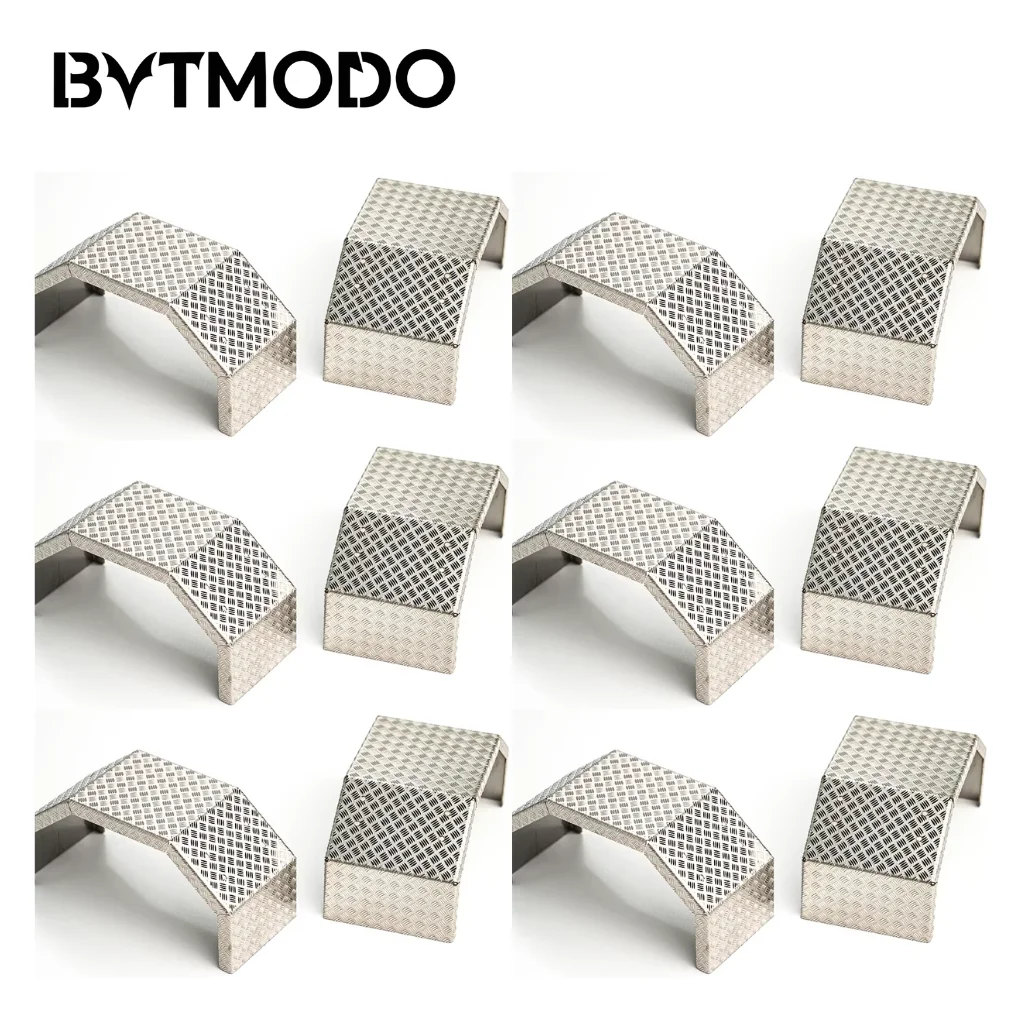 Narrow Metal Anti-Slip Tread Front Axle Fender Mudguard for 1/14 Tamiya RC Dump Tractor Truck Tipper DIY Upgrade Parts