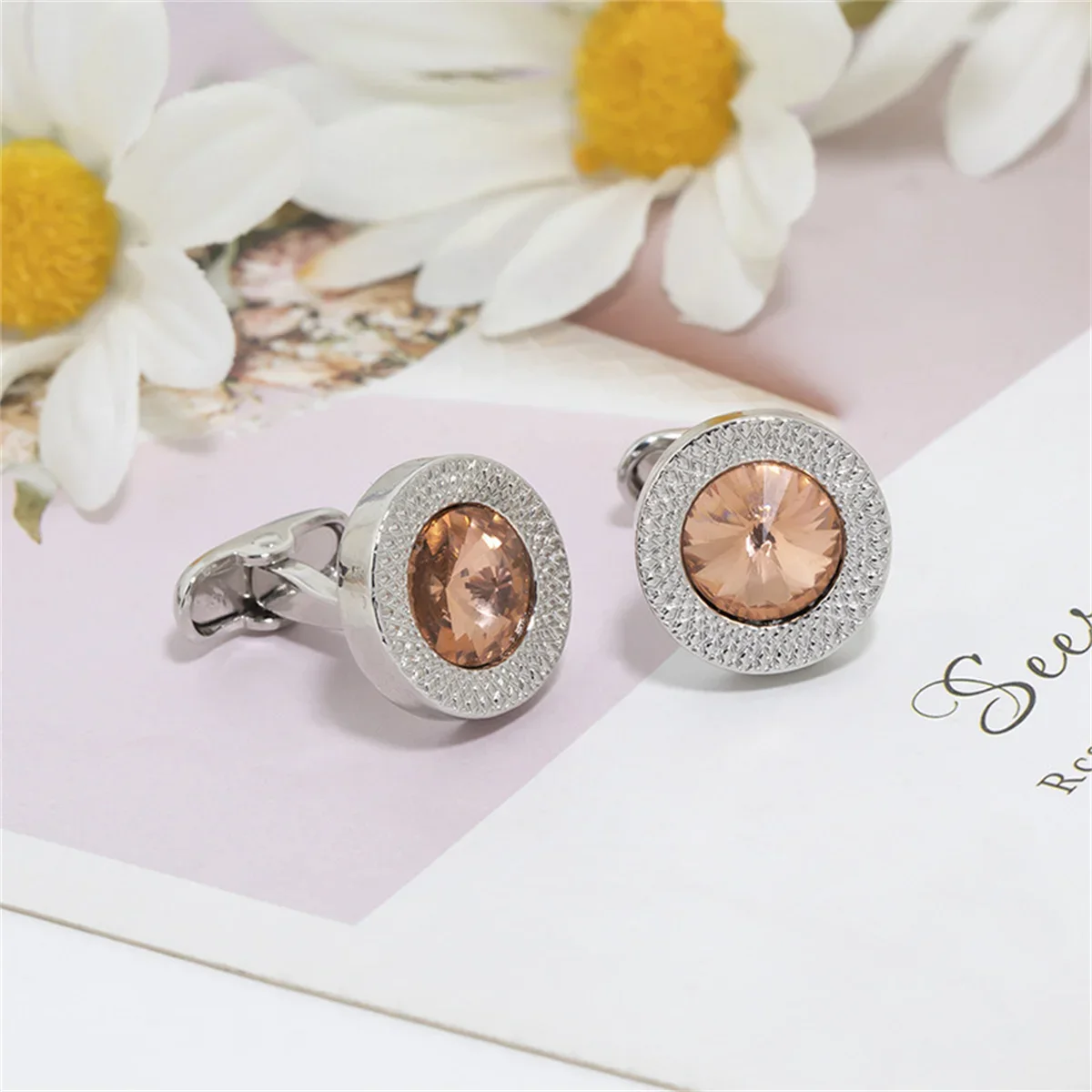 1Pair Exquisite Round Cufflinks Creative Design Charm Trendy Alloy Men's Suit Shirt Cufflinks DIY Party Jewelry Gifts 2025