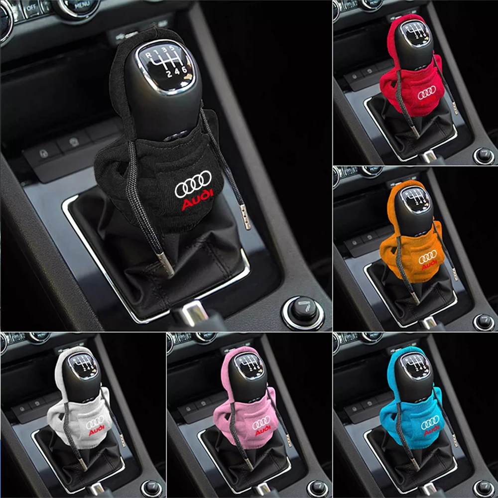 Hoodie Handle Creative Car gear lever hoodie Shift Lever Cover Funny Auto Interior Accessories Styling For Audi Sline A3 A4 B8