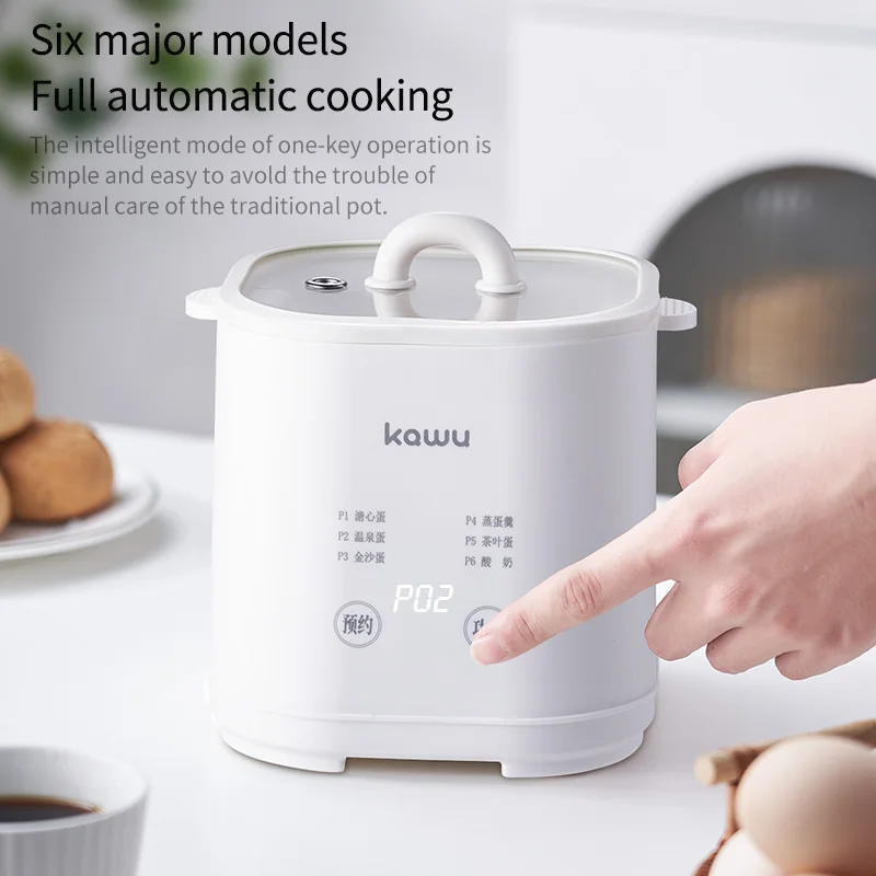 Intelligent Egg Cooker，Egg Boiler with 6 Modes, Precise Control,Makes Soft/Hard Boiled Eggs, Perfect for Breakfast&Snacks