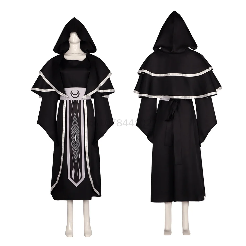 

2023 Halloween Costume Adult Medieval Outfit Hooded Monk Renaissance Priest Robe Costume Cosplay Witch Wizard Cloak Cape