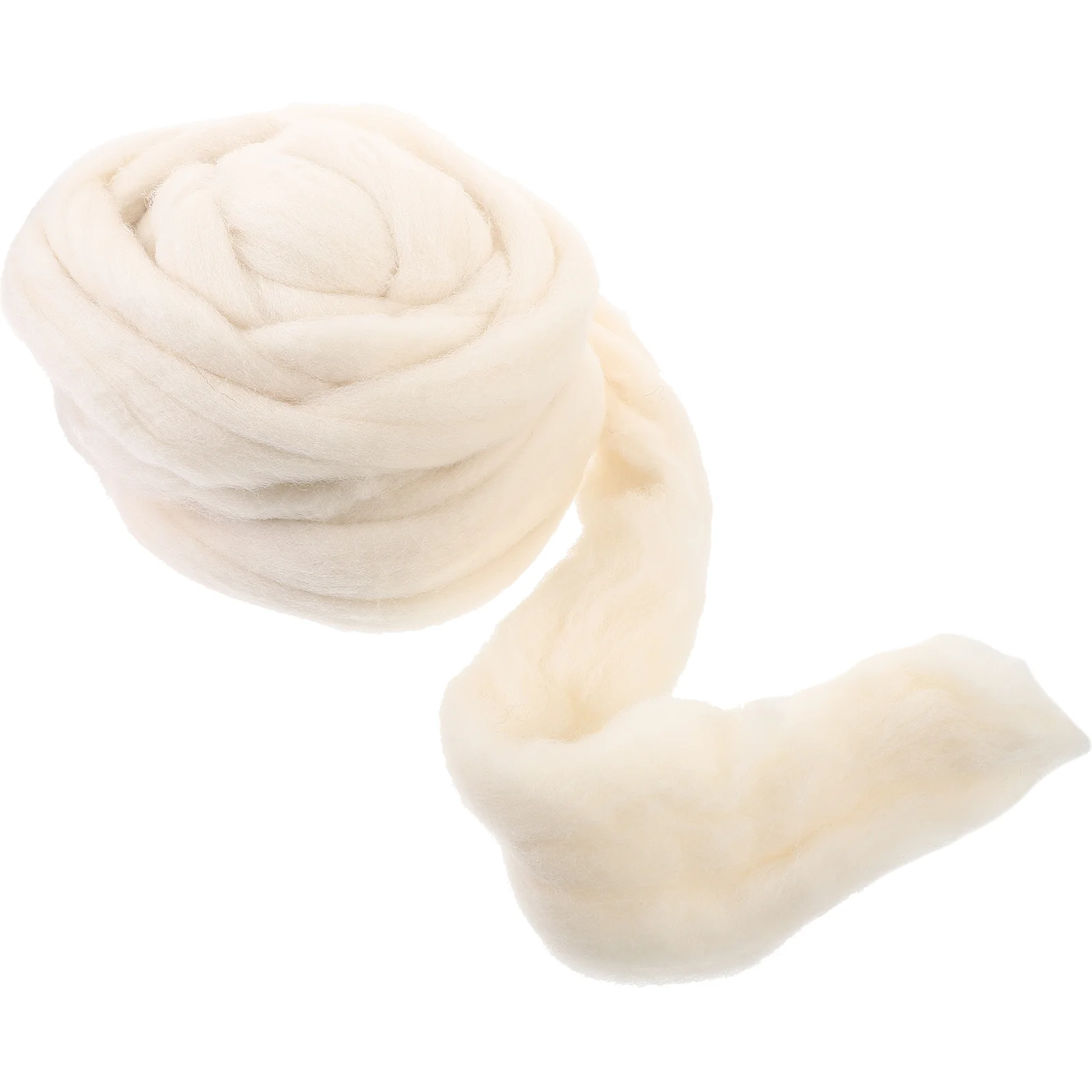 

Natural Roving Wool Roving Fiber Felt Crafts Needle Felting 200g (Galatea)