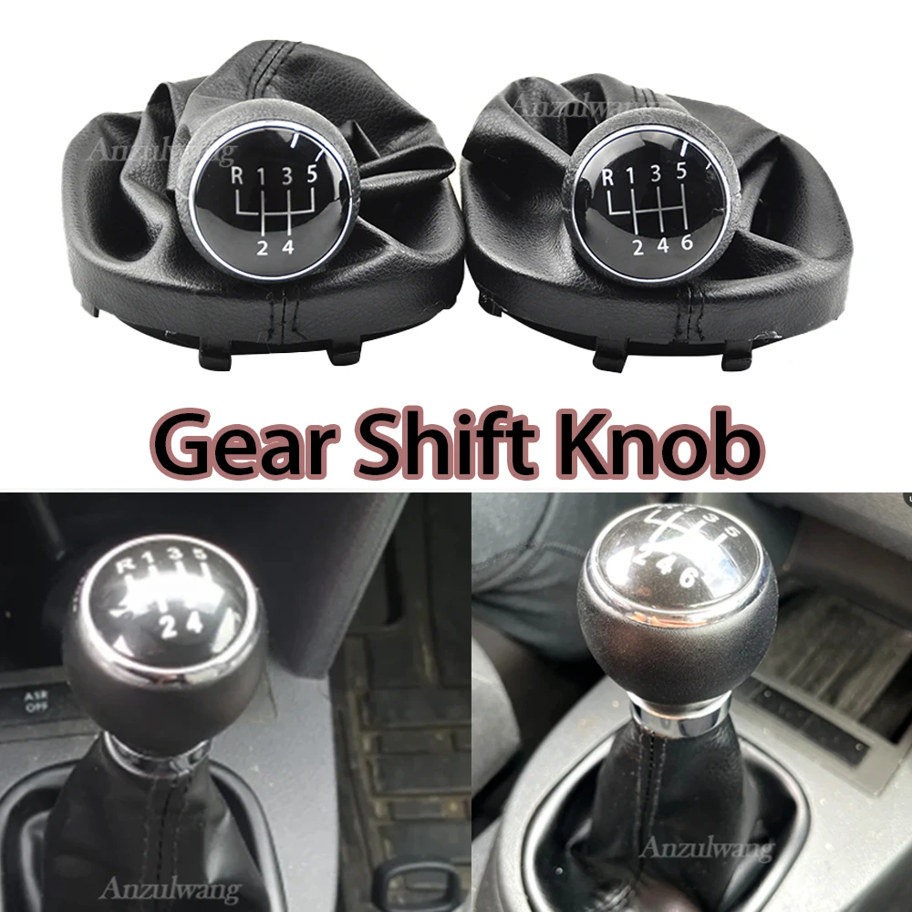 5/6 Speed for VW Touran Caddy MK2 2003 2004 2005 2006 2007 2008 2009 2011 2012 2013 2014 2015 Gear Shift Stick Knob Leather Boot