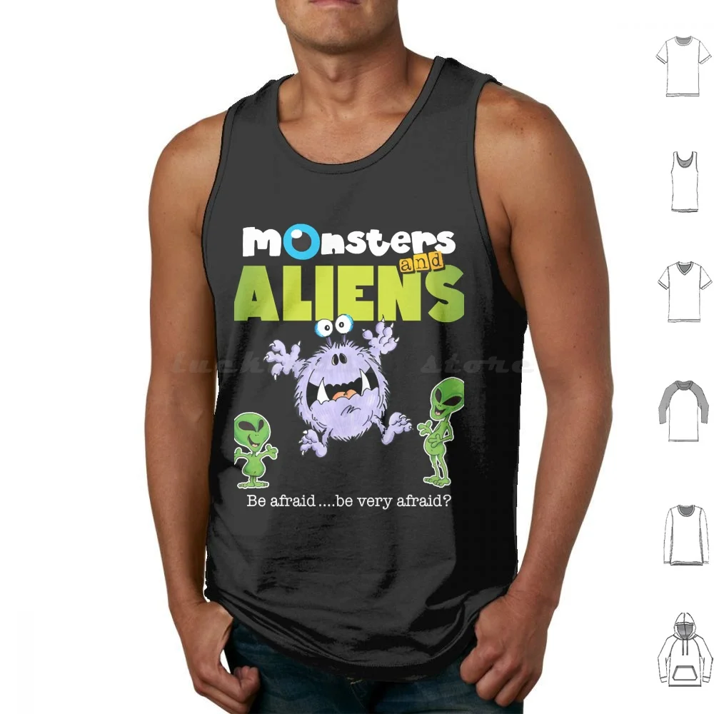 Monsters & V2 Tank Tops Print Cotton Abductees Close Encounters Extraterrestrial Extraterrestrials Grey Roswell Science