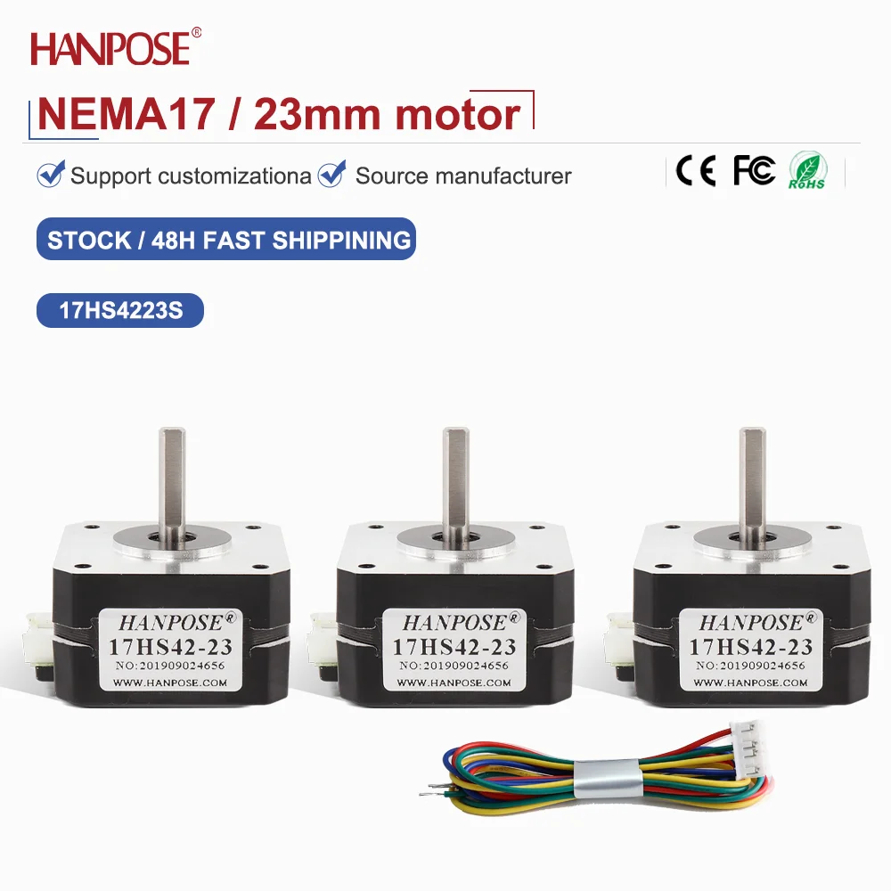 

NEMA17 17HS4223 шаговый двигатель 3,4 В 0,8 А двухфазный четырехпроводной аксессуар для 3D-печати производитель двигателей прямые продажи NEMA17