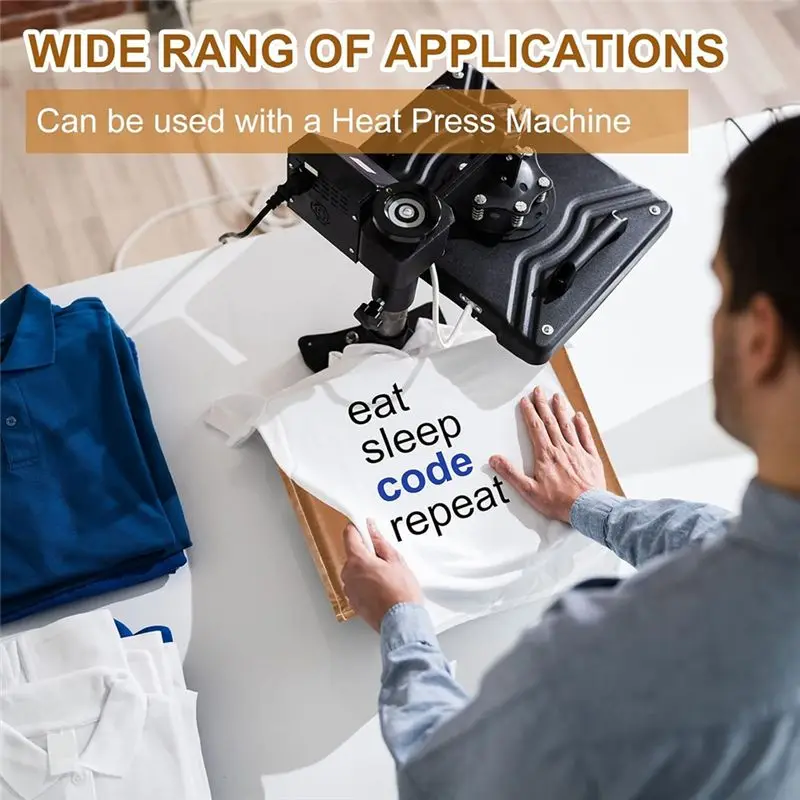 ABFA 18-delige warmteperskussenset, 4 maten warmtepersoverdrachtkussens, 4 warmteoverdrachtvellen, 8 maten overhemdlinialen