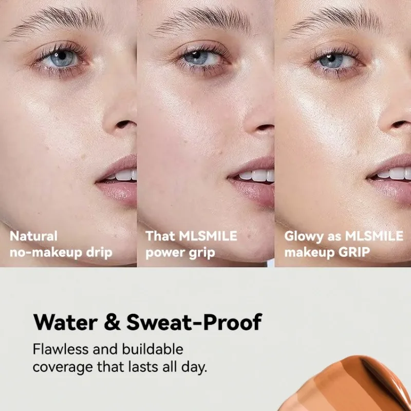 2-In-1 6 Color Oil Control Liquid Foundation and Conceal Long-Lasting Waterproof Face Comestics Natural Brighten Concealer 20ML