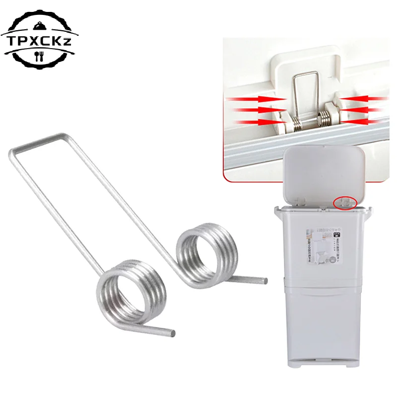 Garbage Can Adjustable Compress 1mm Double Torsion Spring Hand-operated Flip-top Storage Bucket Accessory