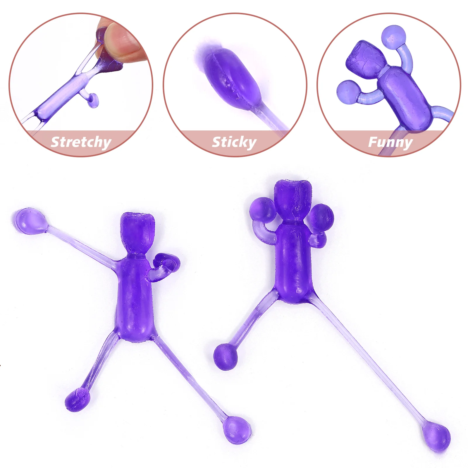 신축성 끈끈한 남자 텀블러 장난감, 악당 통풍구 장난감, 어린이 구부릴 수 있는 등반 학생, 30 개