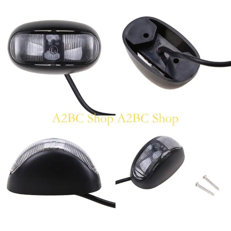 A2BC Heavy Duty Double Color LED Side Marker Lights Red Yellow Warning Lamps for Commercial Trucks Trailers All Weather Use