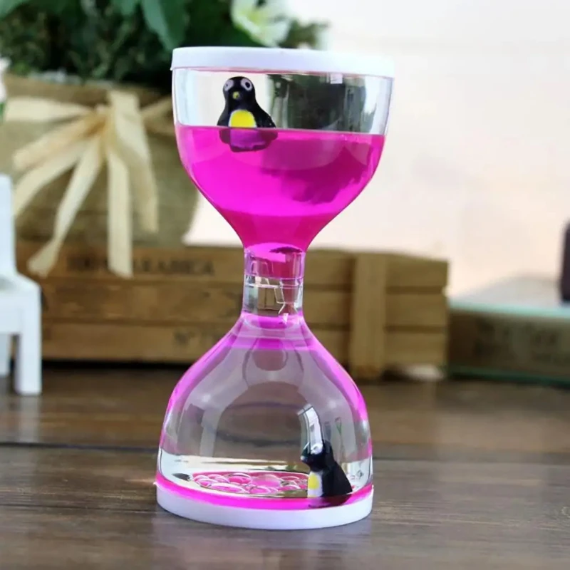 Liquid Hourglass Sand Timer Relief Stress Lovely Satisfying Sensory Oil Drop Timer Oil Hourglass Christmas Gifts Hour Glass