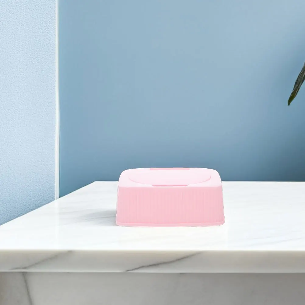 4Pcs Wet Tissue Storage Box Reusable Plastic Wipe Container Compact Design for Home Car Travel Care Makeup Removal Daily