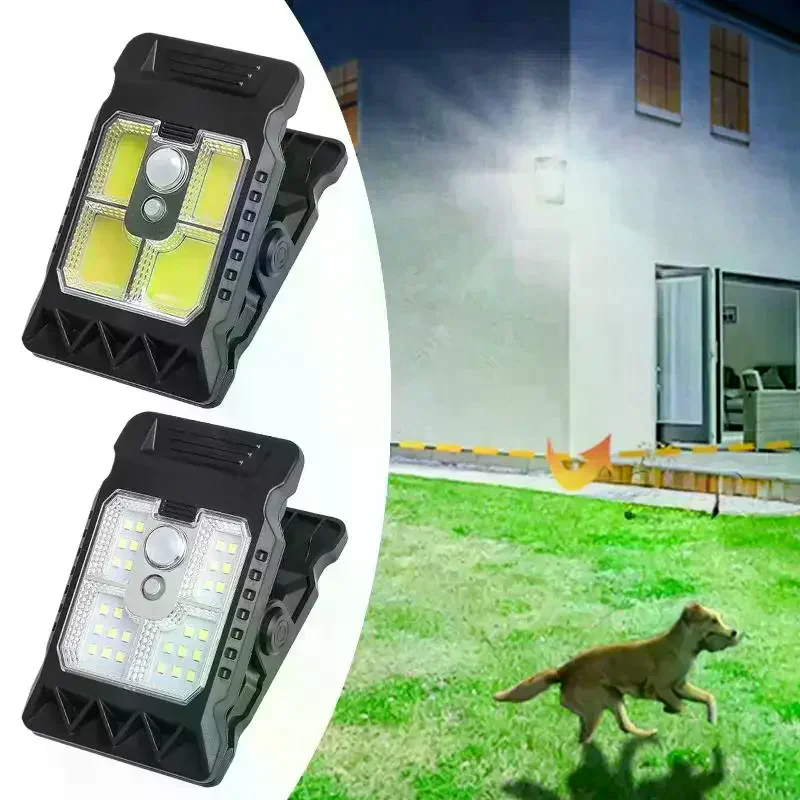 Clip On Solar Lights Outdoor Waterproof Motion Sensor Solar Lights Clip On Waterproof Portable LED Lighting For Garage Camping