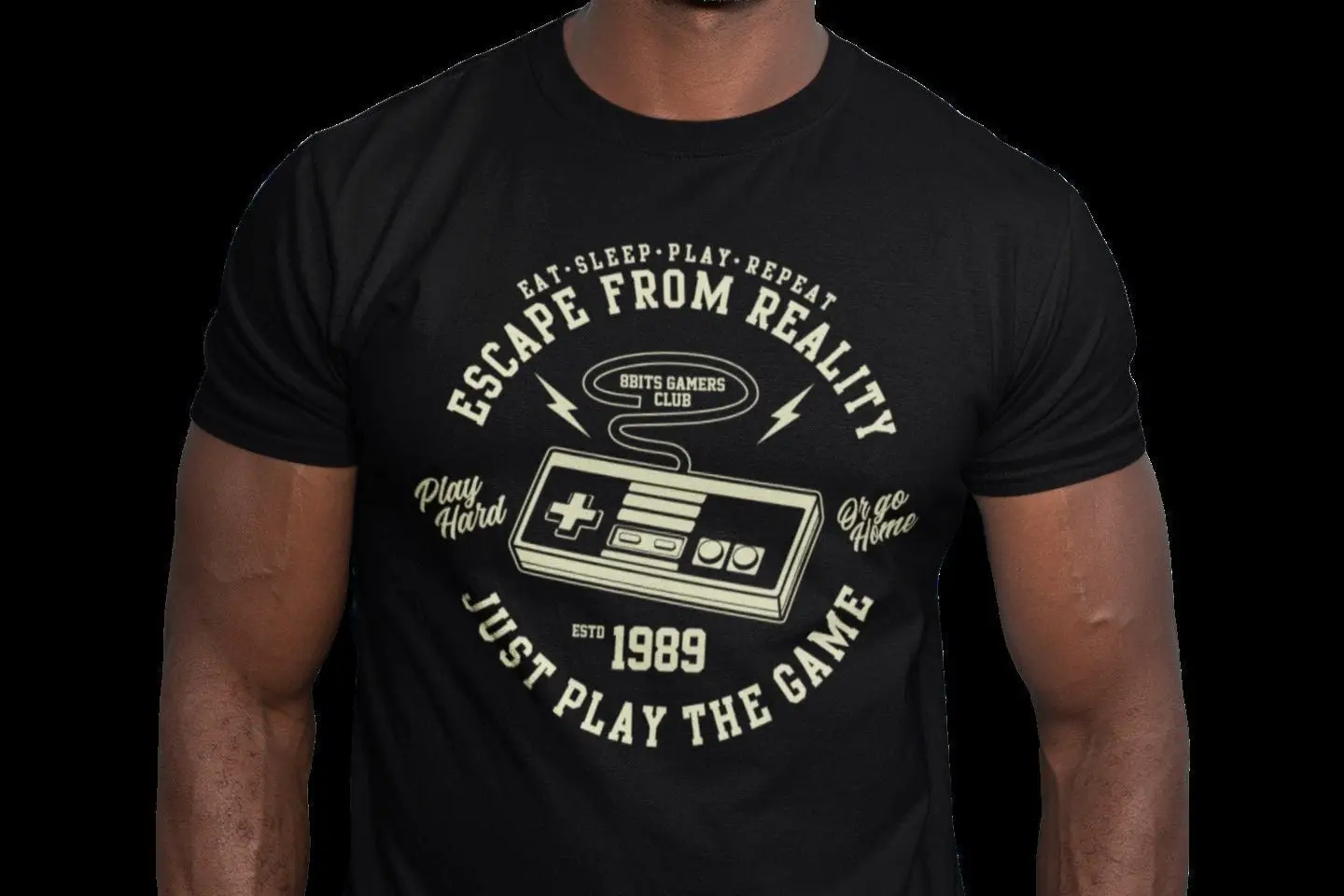 Eat Sleep Play Repeat Mens T Shirt Arcade Gamer Gaming Video Game Cool Nerd