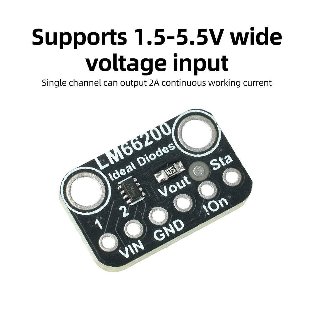 LM66200 Ideal Diode Module 2-Channel Power ORing Auto Switching,Reverse Current Blocking,20mV Ultra-Low Forward Voltage Drop 2A