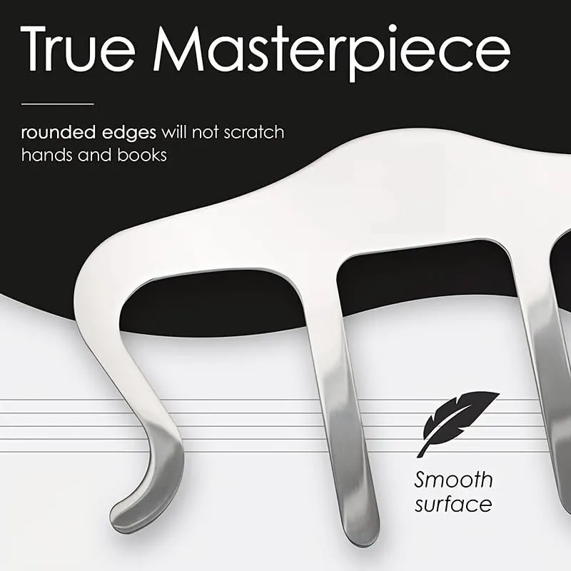 1PC Music Book Clip Metal Sheet Music Holder Clip Page Holder for Piano Guitar Violin Stand Strong Grip Score Clamp Accessories - Detail Angle #05