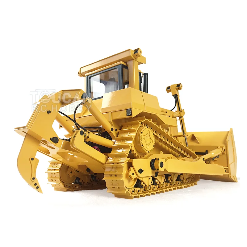 Toys DXR2 1/14 JDM-98 Metal Hydraulic RC Bulldozer Radio Sound ESC Motor Toucan Remoted Dozer Trucks Vehicle Cars Model TH18486