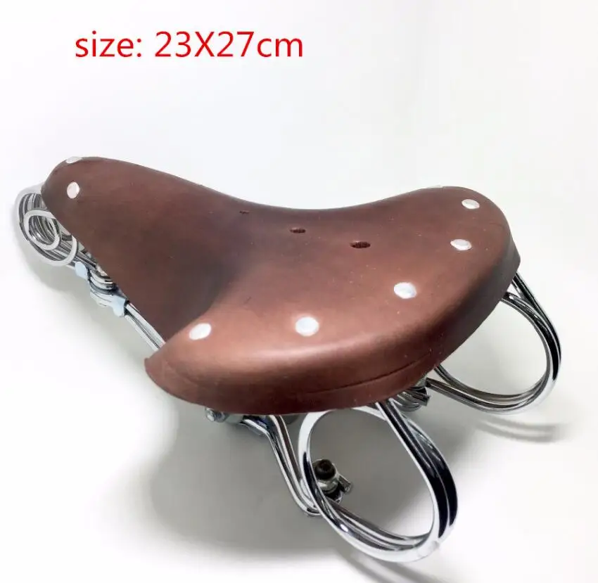 G46 Fahrradsattel Vintage 100% Rindsleder-Sattel Verstärkter Metallrahmen im Alten Stil – Detail 40