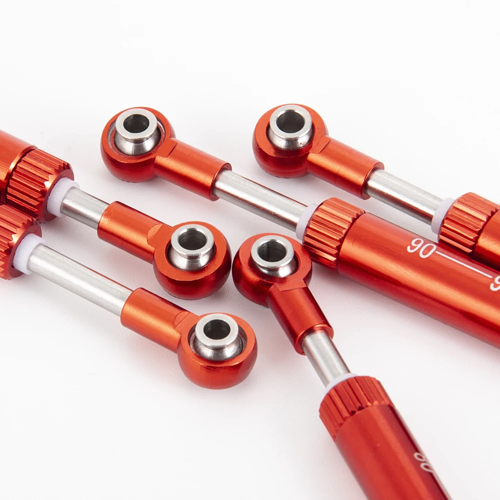 

TRINOOD 80-85mm 90-95mm Metal Adjustable Steering Link Rod Servo Linkage for Axial SCX10 1/10 RC Crawler Car Upgrade Parts