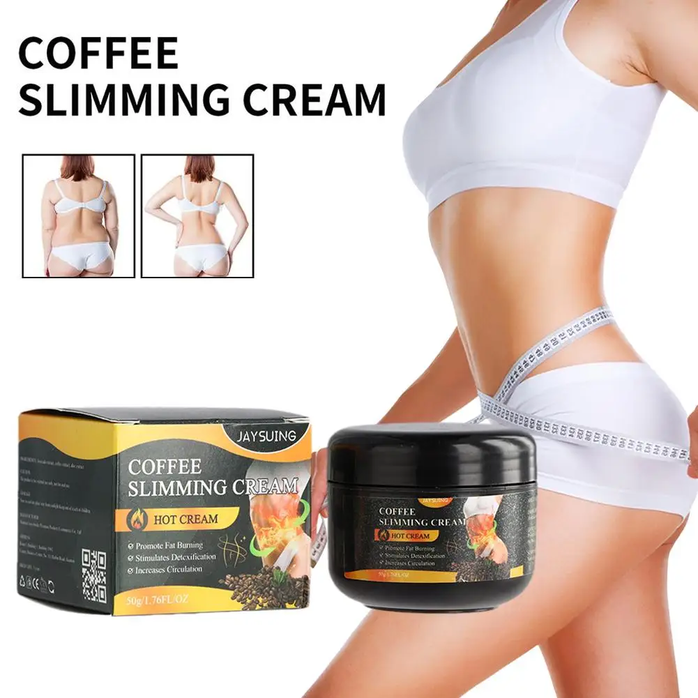 50g Coffee Slimming Cream Remove Belly Thigh Body Fat Anti Cellulite Firming Lifting Massage Waist Fat Burning Cream