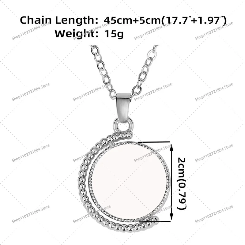 The Powerpuffs Girls Rotatable Necklace for Couple Anime Cartoon Double-sided Printing Necklaces Men Women Good-looking Necklace - view 6