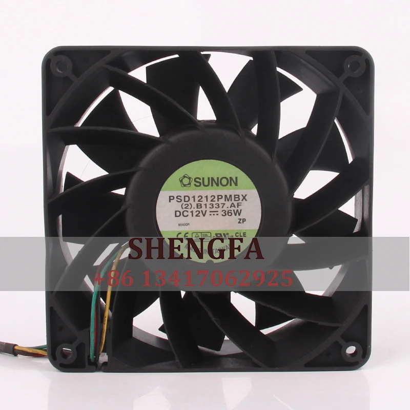 

SUNON PSD1212PMBX Cooling Fan DC12V 36W 120x120x38mm 12038 12CM Chassis Violence Double Ball Bearing Industrial