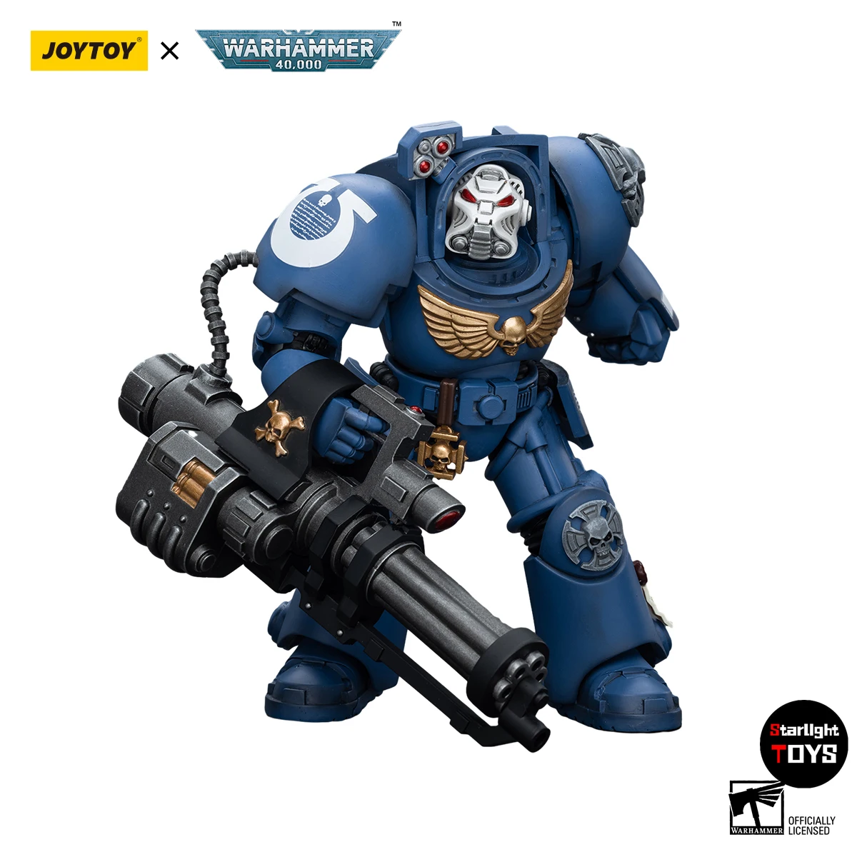 

【Pre-sale】JOYTOY 1/18 Action Figure Warhammer 40K Ultramarines Terminator Squad with Assault Cannon Storm Bolter Model Toys
