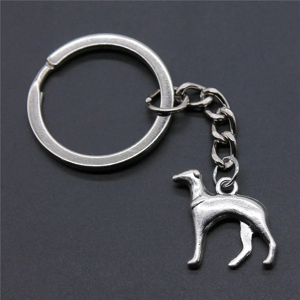 Llavero galgo galgo italiano galgo y Whippet llavero perro llavero bolsa encanto mujeres joyería para mascotas regalos de vacaciones