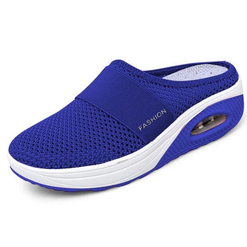 Neue Damen Keilabsatz-Pantoffeln Premium-Hausschuhe Vintage Rutschfeste Damen-Plateauschuhe Retro-Schuhe Übergrößen Orthopädische Diabetiker-Sandalen – Detail 7