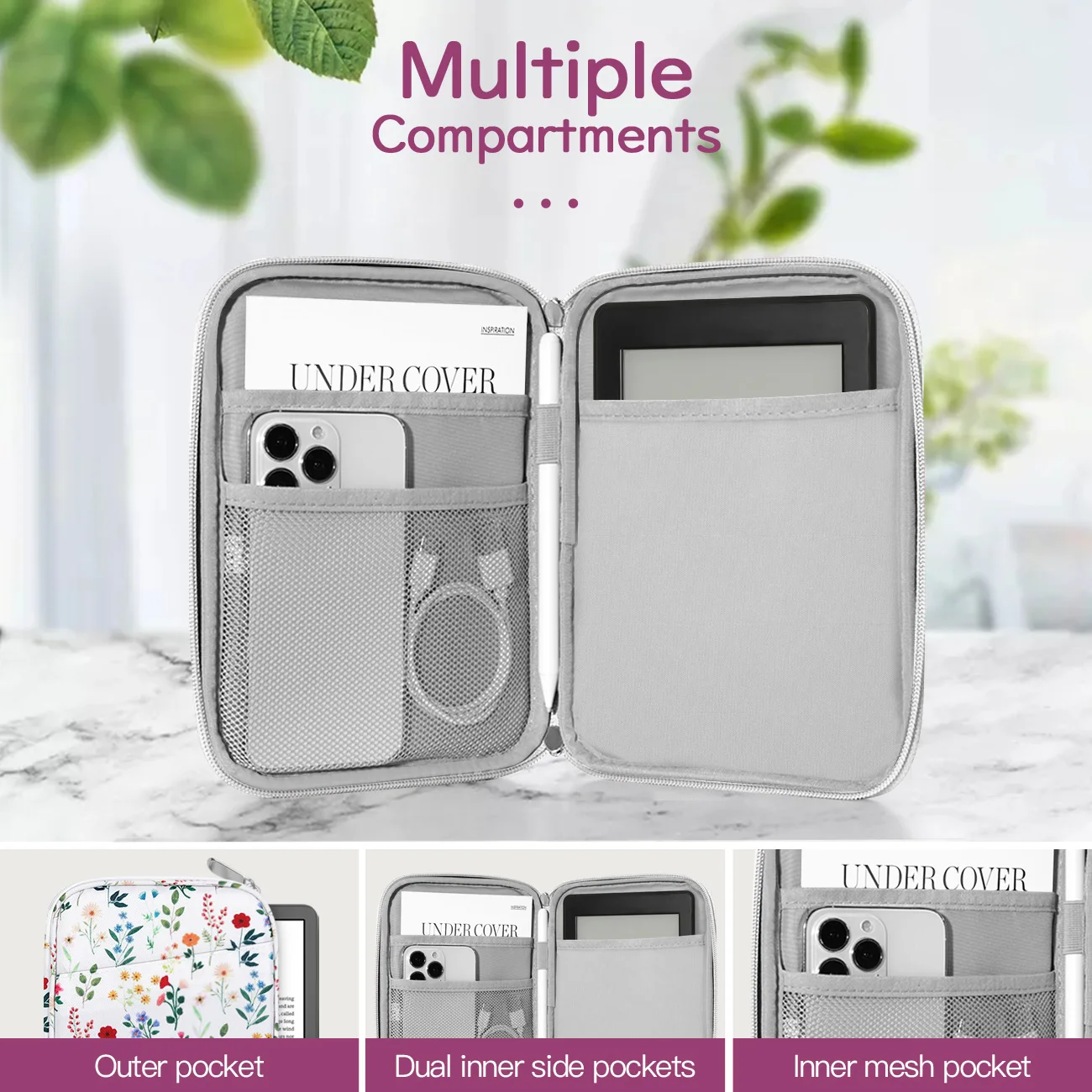 Custodia da trasporto con manica da 6-7 pollici per Kindle Colorsoft Signature Edition da 7 pollici Custodia protettiva con custodia protettiva per Kindle Oasis da 6"