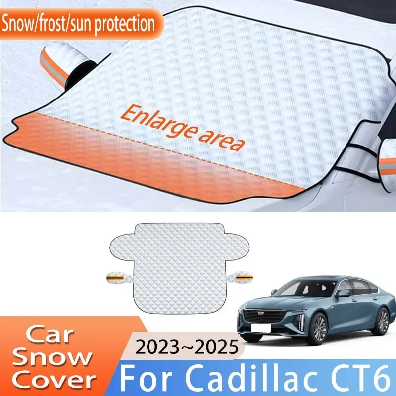 

Car Accessorie For Cadillac CT6 2023~2025 2024 Upgrade Front Windscreen Snow Cover Ice Frost Sun Protector Waterproof Auto Parts