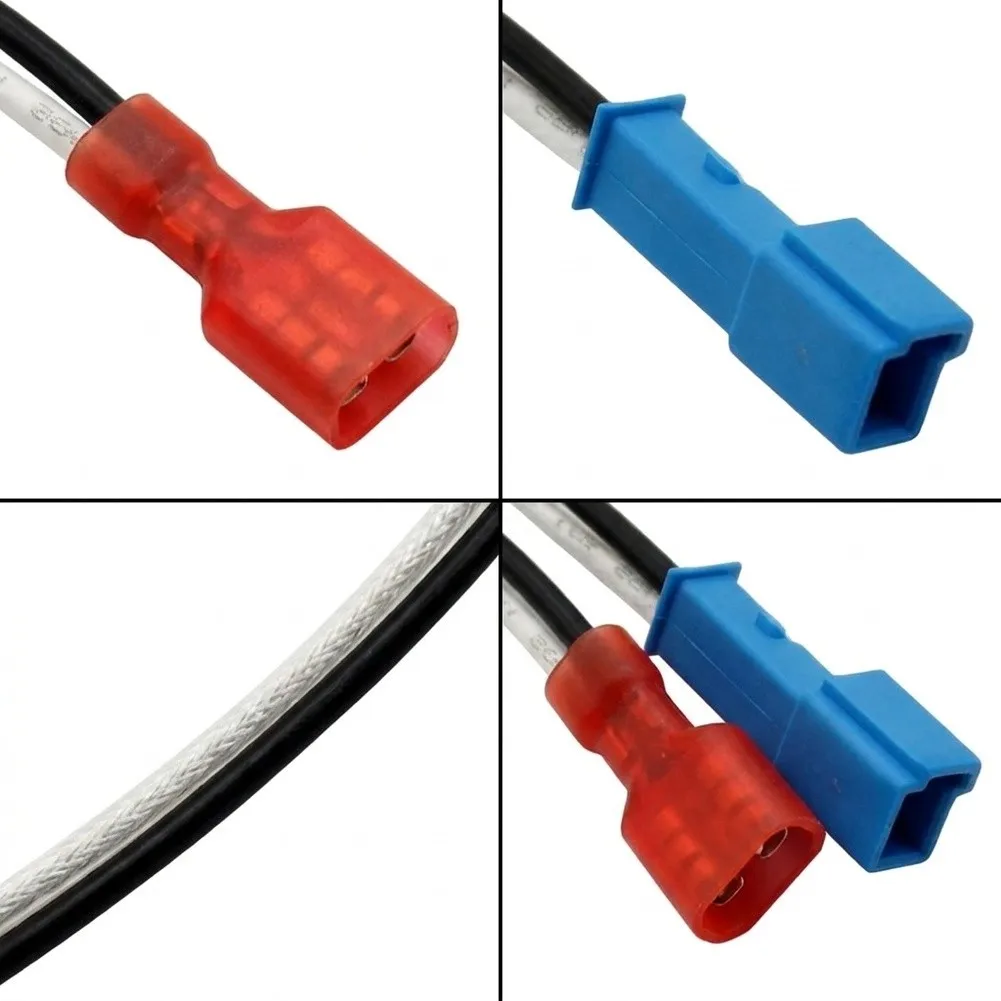 2-Pack 2-Pin Car Audio Speaker Wire Harness For BMW For Mini Blue ABS Plastic Wiring Adapter Connector