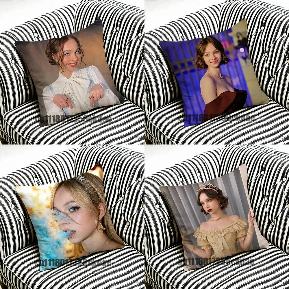 For Emma Myers Throw Pillow Cover Case Custom Gift Decorative Pillowcase Accent Cushion Covers