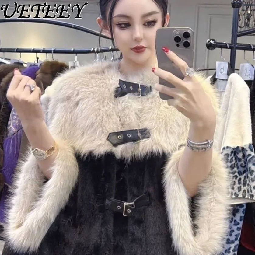 معطف شتوي عصري جديد بألوان متعددة لطيف وأنيق للنساء سترة فضفاضة وسميكة ودافئة عصرية برقبة مستديرة ومتعددة الاستخدامات