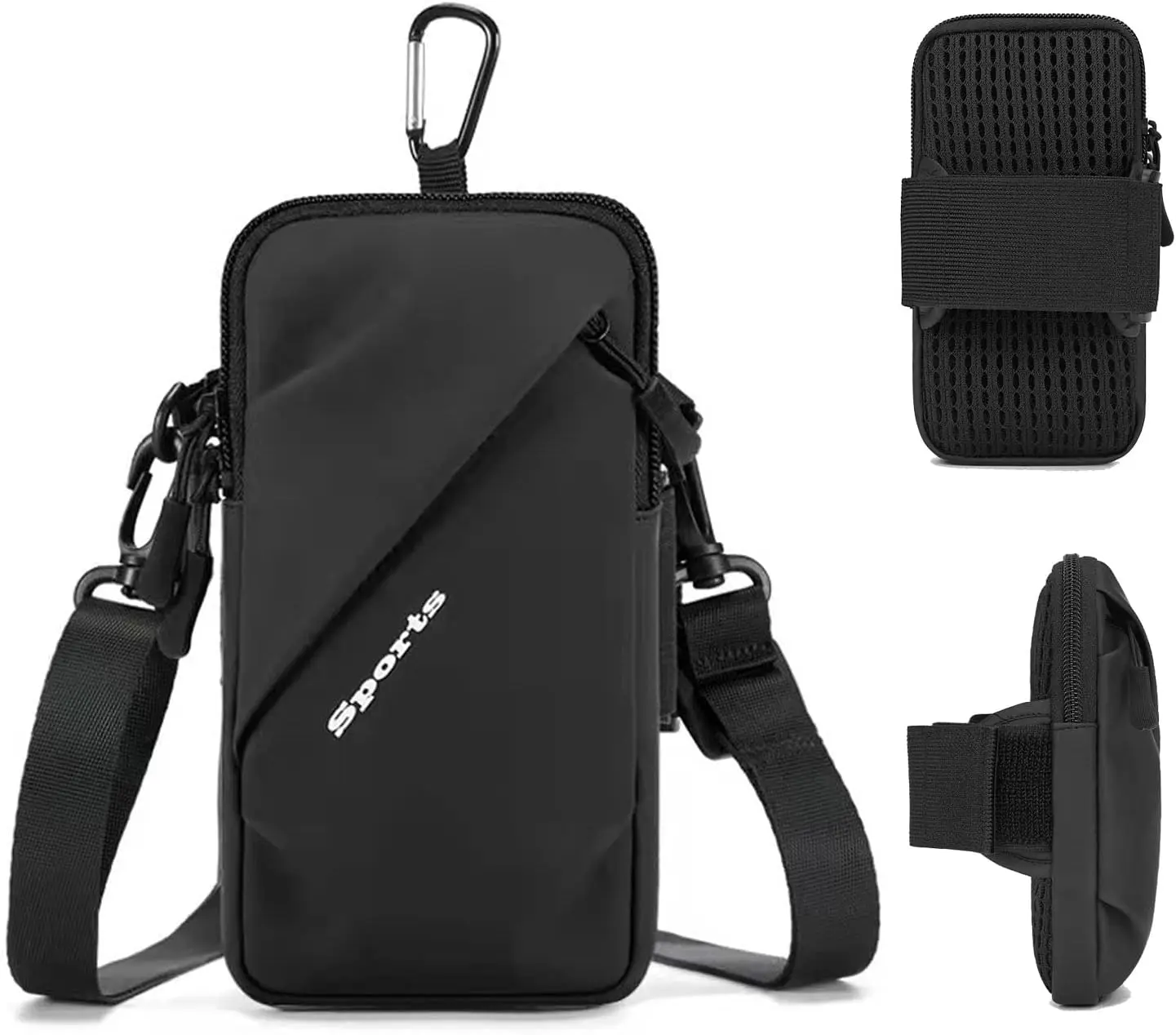 

Small Crossbody Shoulder Holsters Bag with Arm Band Fits iPhone All Cell Phones for Running Walking