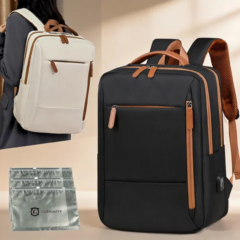 OGEHUAFEE Lightweight Fashion Commuter Computer Backpack, Multi Layer Business Travel Backpack, High Quality Nylon Backpack