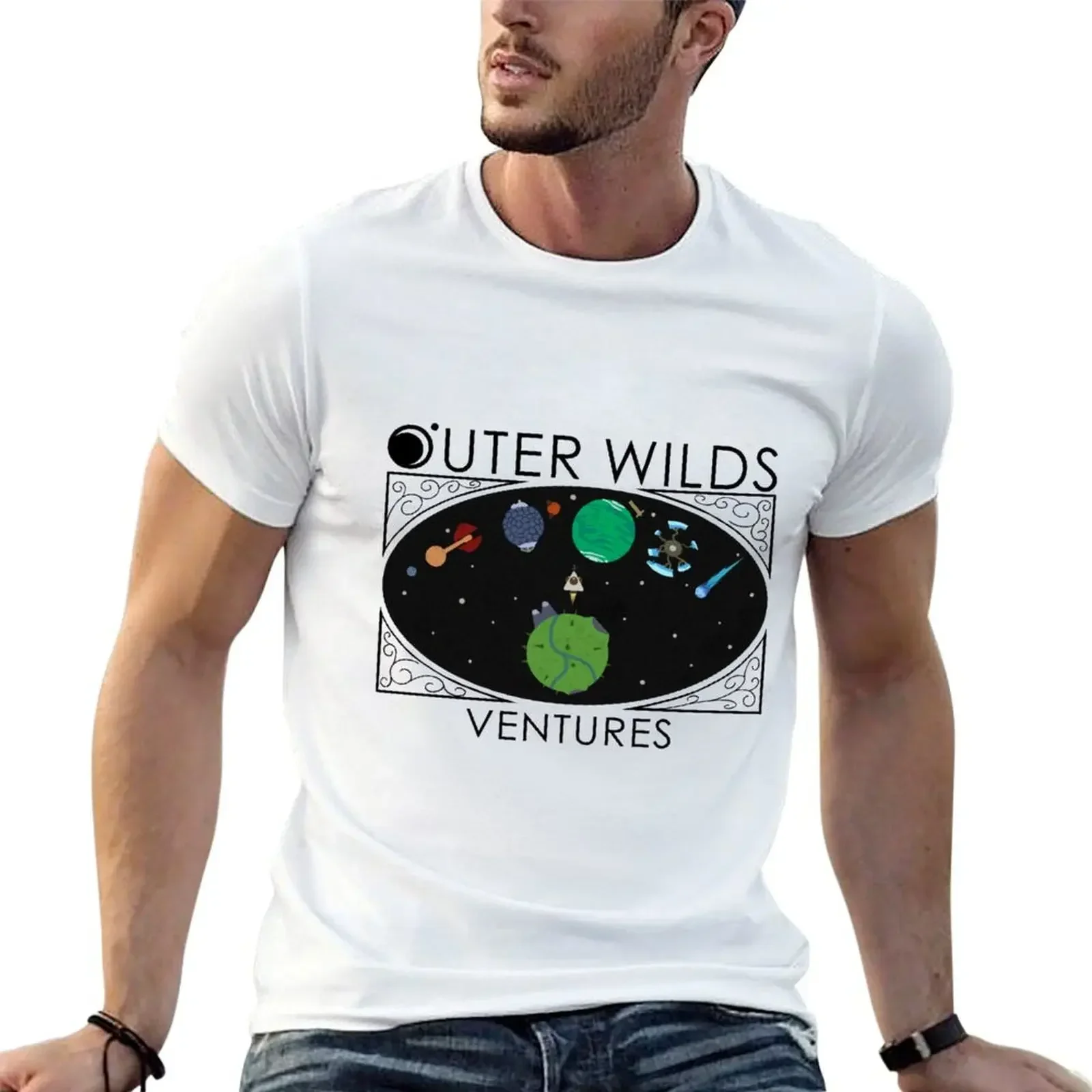 Outer Wilds Logo T-Shirt graphic tee shirt aesthetic clothes cute tops mens graphic t-shirts anime