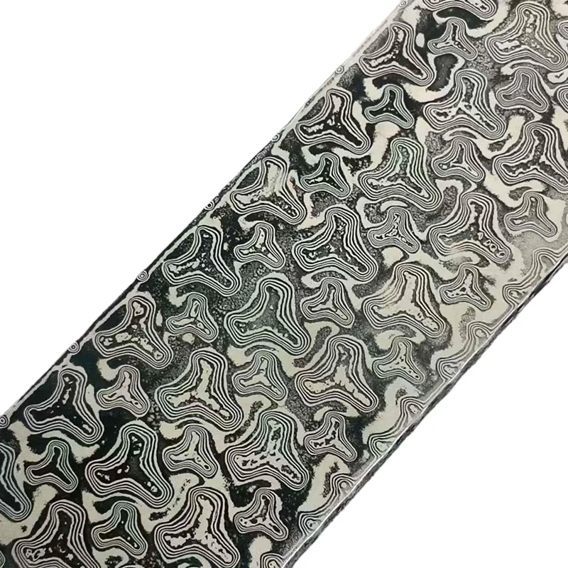 Swayboo 16x3x0.3CM  Damascus Steel Billet Bar Sandwich Steel Blade Blanks DIY Knife Making Raw Material Handmade Tool Parts