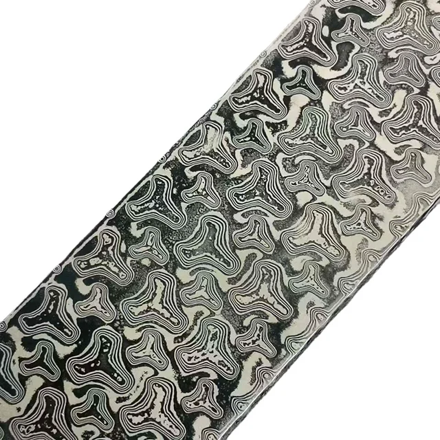 Swayboo 16x3x0.3CM Damascus Steel Billet Bar Sandwich ostrze ze stali Blanks DIY nóż Making surowiec narzędzie do rękodzieła części