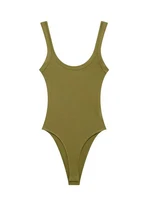 Skinny Ribbed Bodysuits for Women, O Neck, Straps, Snap-Button, Female Playsuits, Sexy Fashion - Image 4