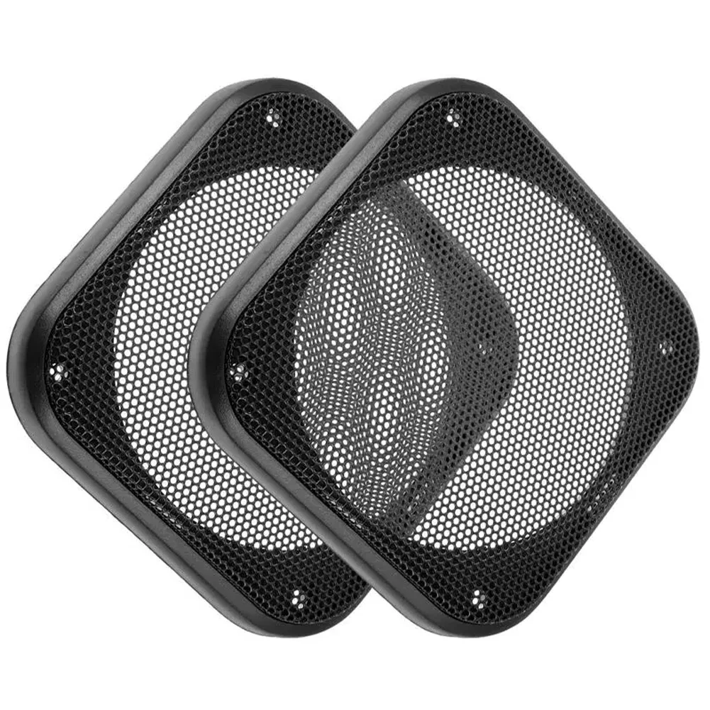 2Pcs 4inch Speaker Grille Car Subwoofer Mesh Cover Metal Grill Protector For Speaker Audio Decorative Circle Frame Interior Part