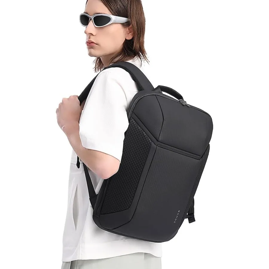 Mochila para laptop BANGE Smart Business à prova d'água pode caber em laptop de 15,6 a 17,3 polegadas com porta de carregamento USB 3.0 para homens e mulheres