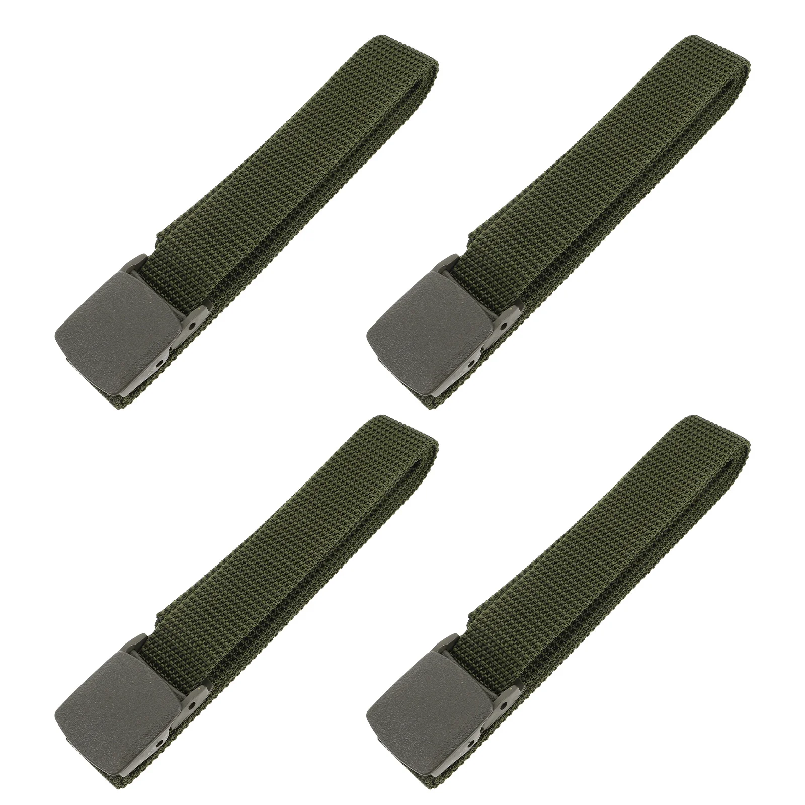 Cinturón táctico multifuncional para hombre, correas de nailon para aventura al aire libre, diseño ajustable sin agujeros, senderismo y Camping, 4 Uds.
