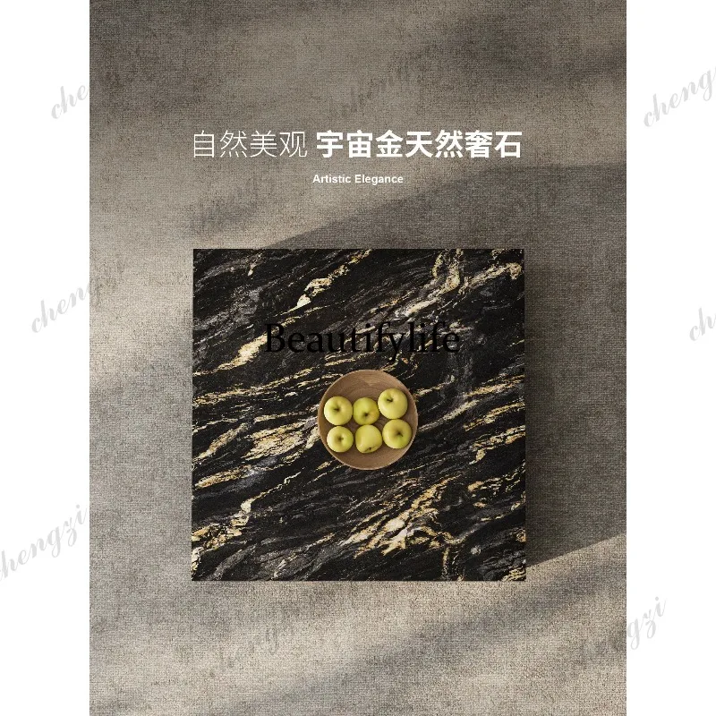 Italian pure natural luxury stone cheese coffee table light luxury high-end marble coffee table