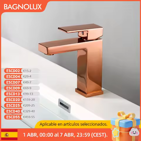 Bagnolux Rose Gold Single Hole Deck Mounted Brass A Handle Cold Hot Mixer Sink Tap Basin Water Tapware Bathroom Faucet