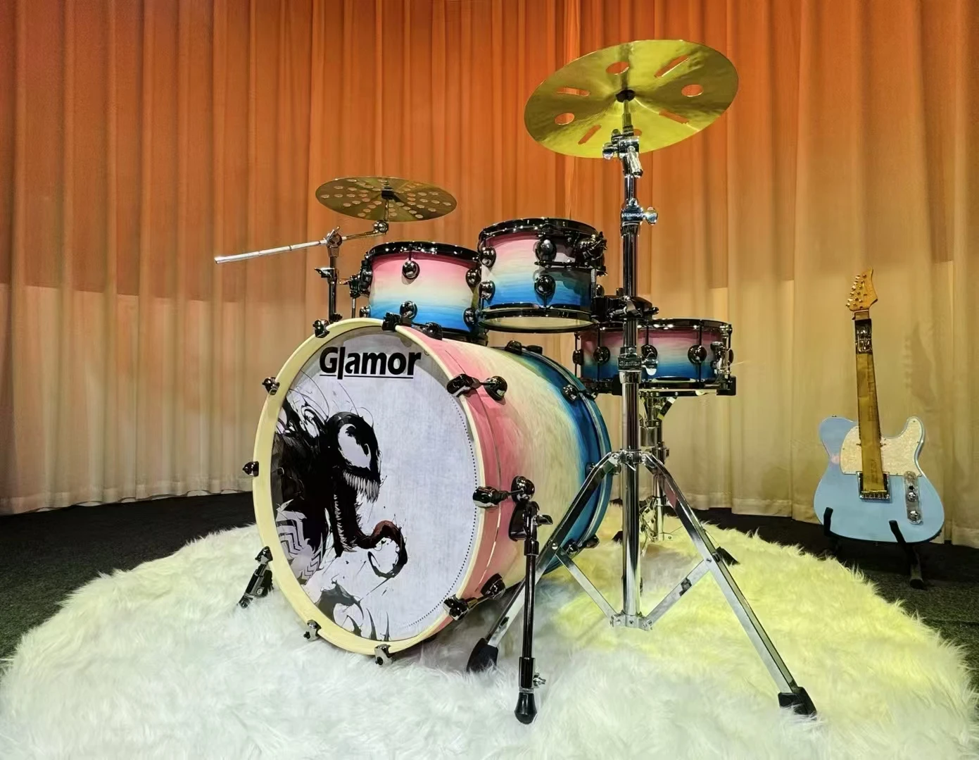 بريق طبل آلة موسيقية Enom 3 سلسلة قوس قزح انفجار نمط مجموعة طبلة مجموعات الطبول المهنية الحديثة