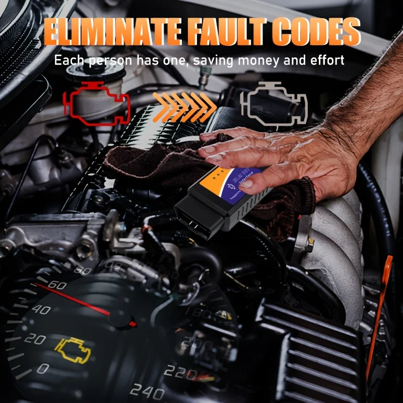 الماسح الضوئي Obd2 اللاسلكي - مسح النظام الكامل، اختبار الانبعاثات، تحليل البيانات في الوقت الحقيقي، متوافق مع Android وIos، لا يتطلب بطارية، أداة تشخيص السيارة بواجهة Obd-I، مناسبة لمعظم المركبات