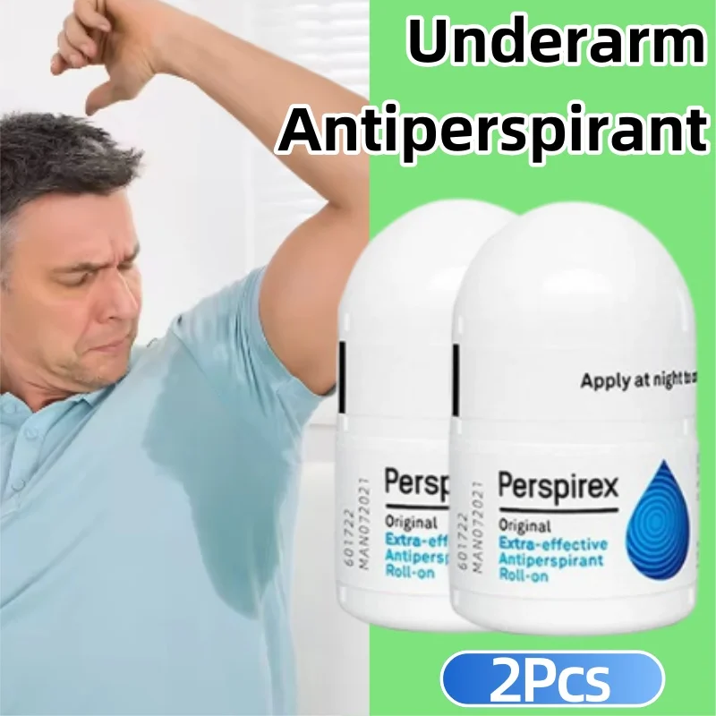 

2Pcs Underarm Antiperspirant Roll On Strong Sweatproof Deodorants Anti Sweating Lotion Fresh Armpit Odor Removal Roll-on